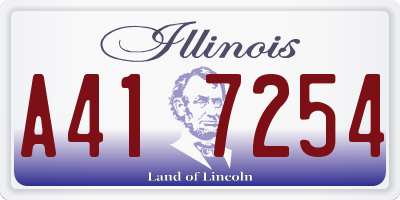 IL license plate A417254
