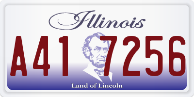IL license plate A417256