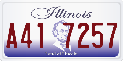 IL license plate A417257