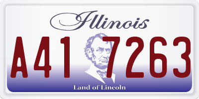 IL license plate A417263