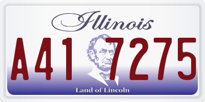 IL license plate A417275