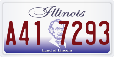 IL license plate A417293