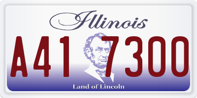 IL license plate A417300