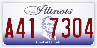 IL license plate A417304