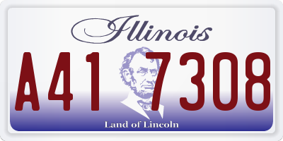 IL license plate A417308