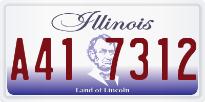 IL license plate A417312
