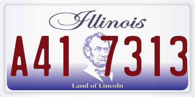 IL license plate A417313