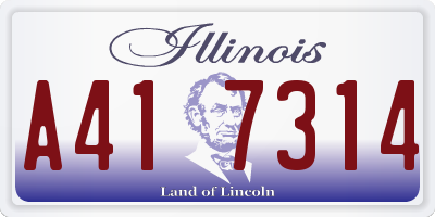 IL license plate A417314