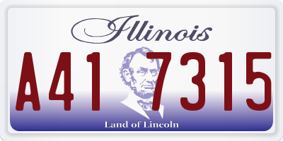 IL license plate A417315