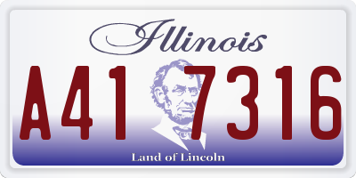 IL license plate A417316