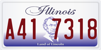 IL license plate A417318