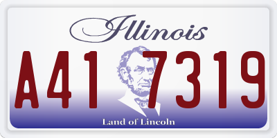 IL license plate A417319