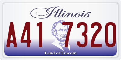 IL license plate A417320