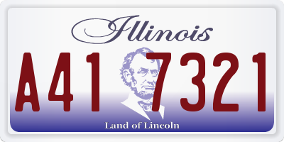 IL license plate A417321