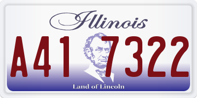 IL license plate A417322