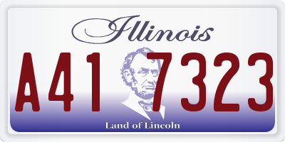 IL license plate A417323