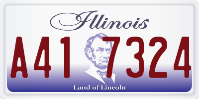 IL license plate A417324