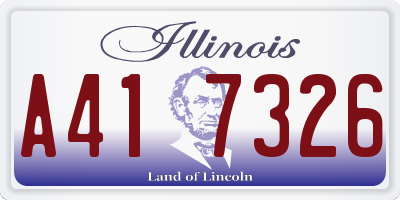 IL license plate A417326