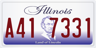 IL license plate A417331