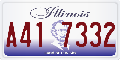 IL license plate A417332