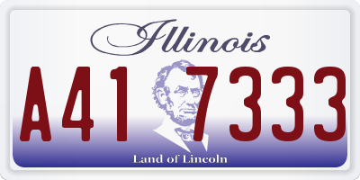 IL license plate A417333