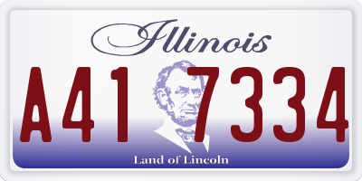 IL license plate A417334