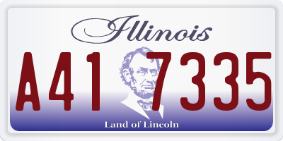 IL license plate A417335