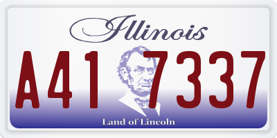 IL license plate A417337