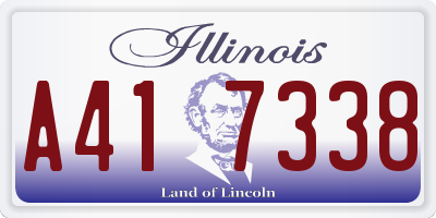 IL license plate A417338