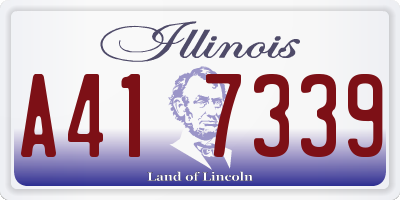 IL license plate A417339