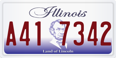 IL license plate A417342