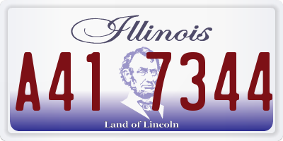 IL license plate A417344