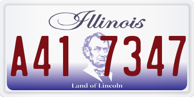 IL license plate A417347