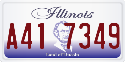 IL license plate A417349