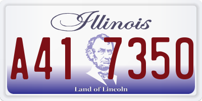 IL license plate A417350