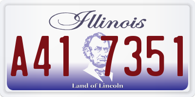 IL license plate A417351