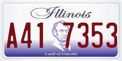 IL license plate A417353