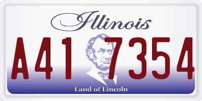 IL license plate A417354