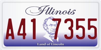 IL license plate A417355