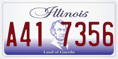 IL license plate A417356