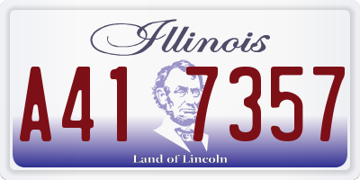 IL license plate A417357