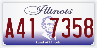 IL license plate A417358