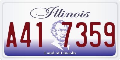IL license plate A417359