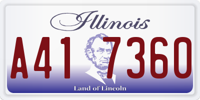 IL license plate A417360