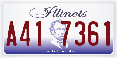 IL license plate A417361
