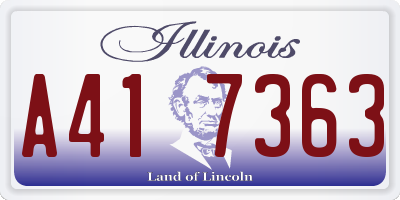 IL license plate A417363