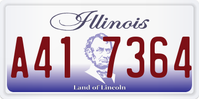 IL license plate A417364