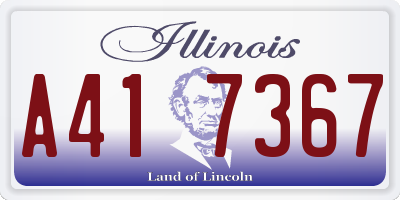 IL license plate A417367