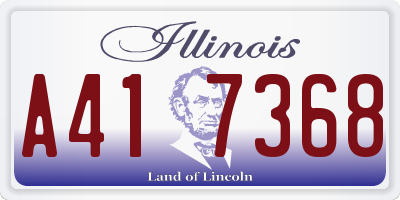 IL license plate A417368