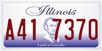IL license plate A417370
